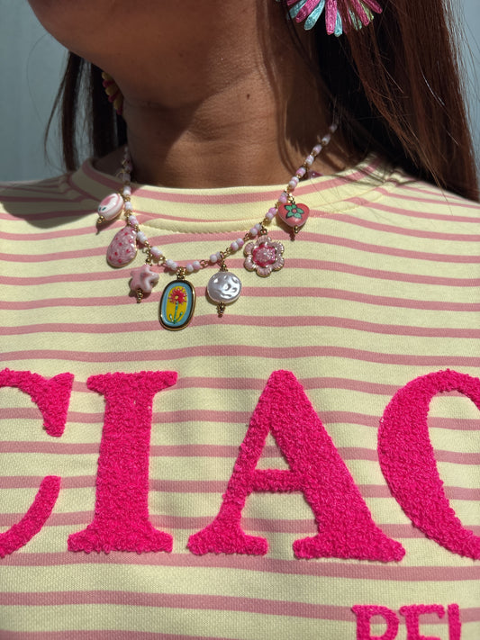 Collier Charm Rose