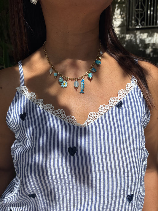 Collier Poisson Bleu