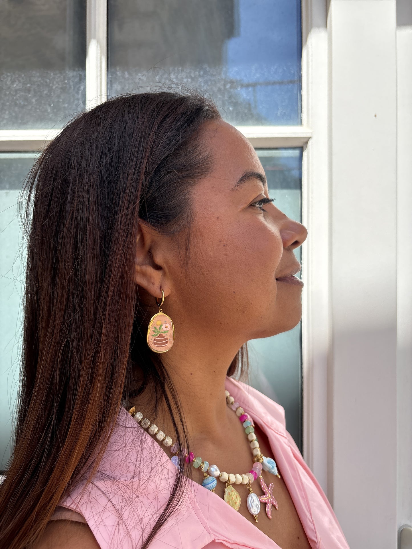 Boucle D’oreille rose