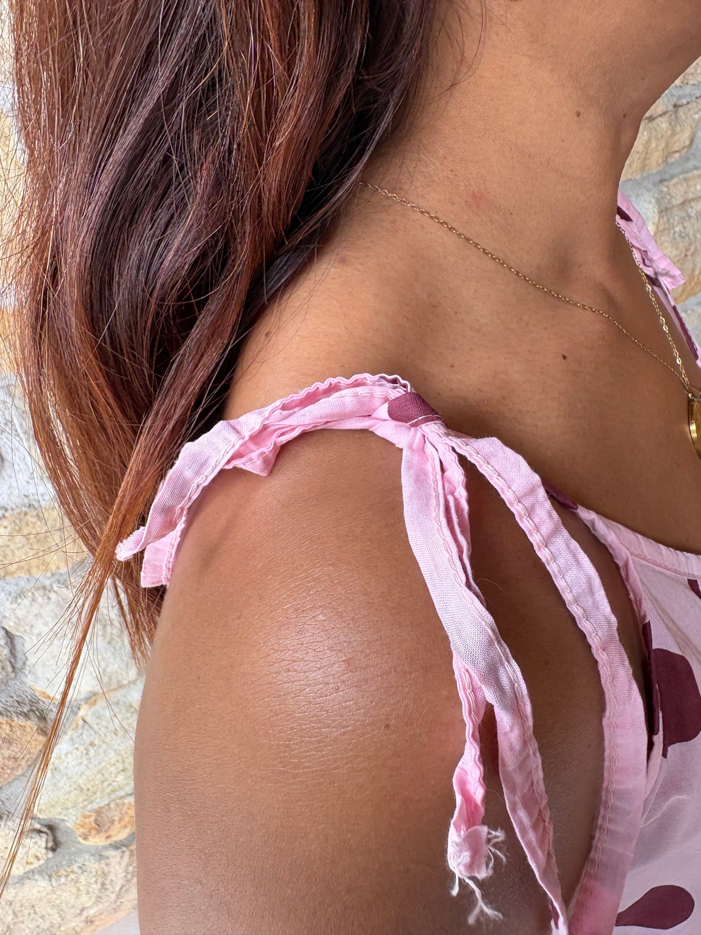 Robe Rose À Pois Violet